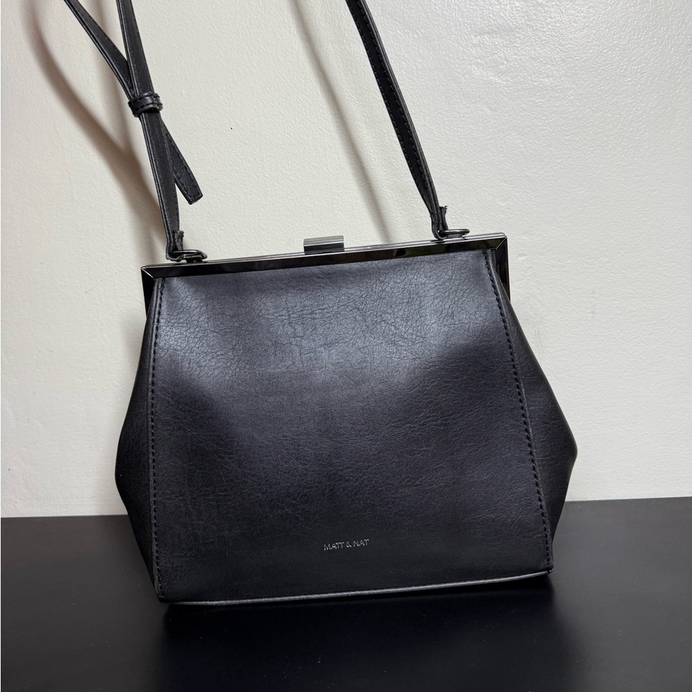 Matt & Nat Black and Silver Shoulder Bag